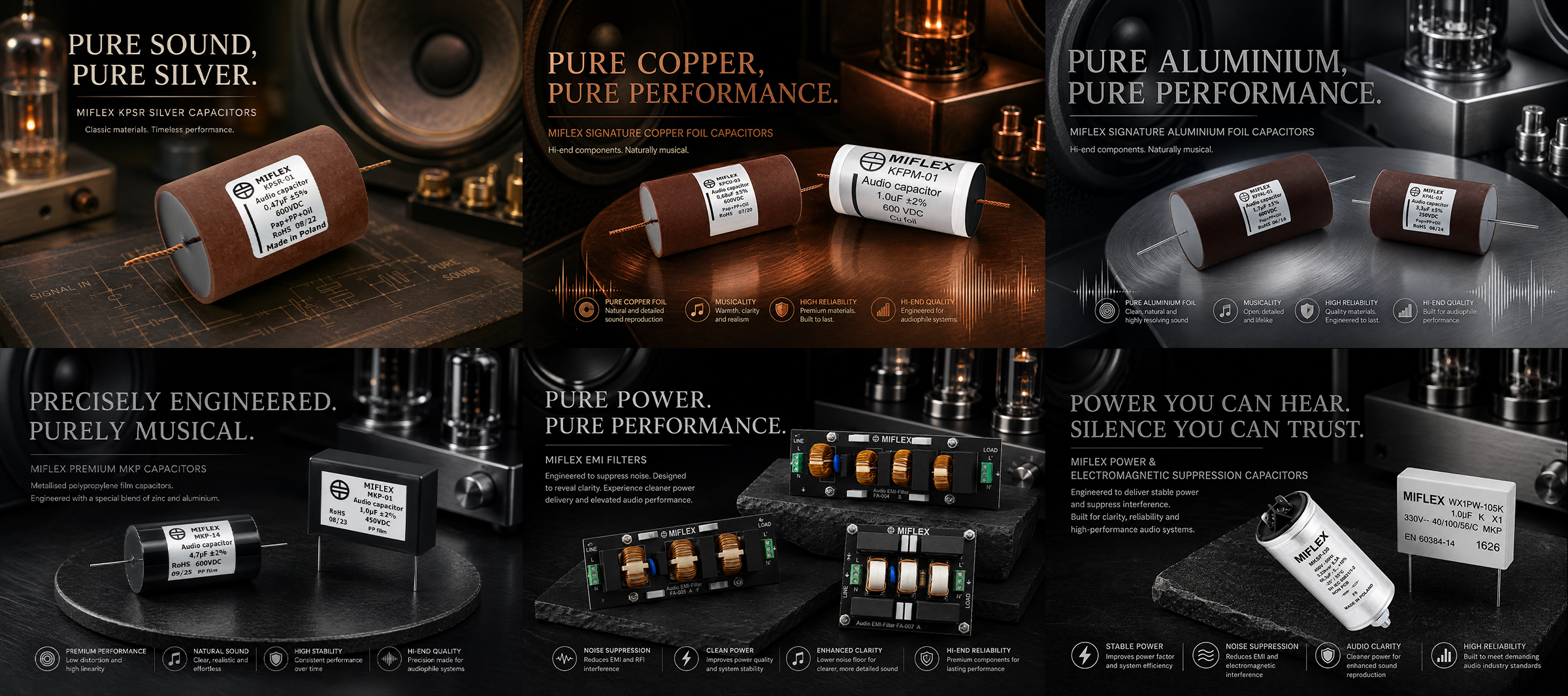 Miflex Kondensatory i filtry audio